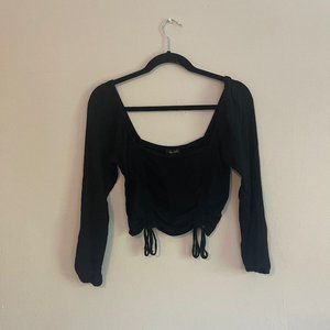 Kendall & Kylie Black Crop Top
